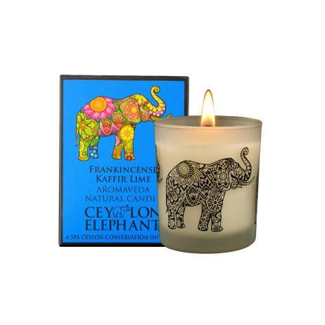 Ceylon Elephant - Frankincense Kaffir Lime Natural Candle, Home Aroma, SPA CEYLON AUSTRALIA