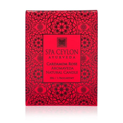Cardamom Rose - Aromaveda Natural Candle, Home Aroma, SPA CEYLON AUSTRALIA